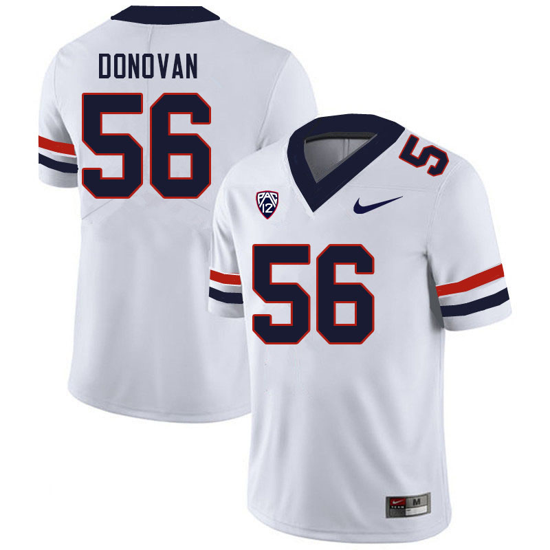 Men #56 Josh Donovan Arizona Wildcats College Football Jerseys Sale-White - Click Image to Close